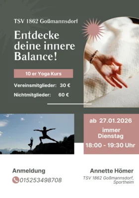 Neuer Yoga-Kurs ab 27.01.2026