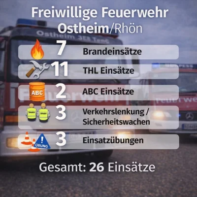 Meldung: Einsatzstatistik 2025