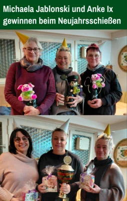 Michaela Jablonski und Anke Ix gewinnen beim Neujahrsschießen (Bild vergr&ouml;&szlig;ern)