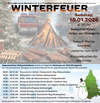 Winterfeuer in Meuselwitz