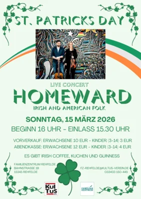 St. Patrick’s Day in Rehfelde: Irisches Lebensgefühl mit „Homeward“ (Bild vergr&ouml;&szlig;ern)