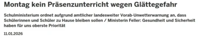Landesweit kein Unterricht in Präsenz