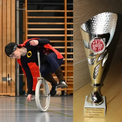Deutsche Vizemeisteisterin Einrad Freestyle 2025 (Bild vergr&ouml;&szlig;ern)