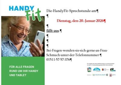 HandyFit fällt am 20.01.2026 aus (Bild vergr&ouml;&szlig;ern)