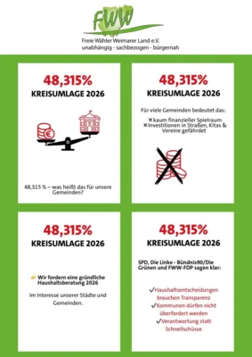 Meldung: gemeinsames Vorgehen in der Haushaltsdebatte des Landkreises Weimarer Land