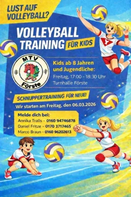 Neues MTV-Angebot: Volleyball für Kids ab 06.03.2026 (Bild vergr&ouml;&szlig;ern)