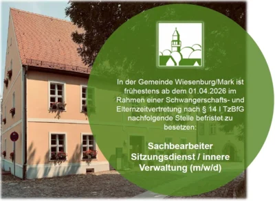 STELLENAUSSCHREIBUNG - Sachbearbeiter Sitzungsdienst / innere Verwaltung (m/w/d) (Bild vergr&ouml;&szlig;ern)