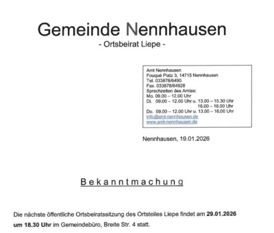 Ortsbeiratssitzung Liepe (Bild vergr&ouml;&szlig;ern)