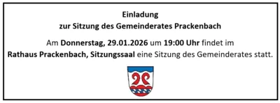 Einladung zur Gemeinderatssitzung