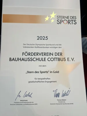 Ein unvergesslicher Moment für unsere Bauhausschule Cottbus