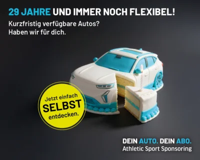 Unser Partner Athletic Sport Sponsoring feiert. Und DMV-Mitglieder profitieren. (Bild vergr&ouml;&szlig;ern)