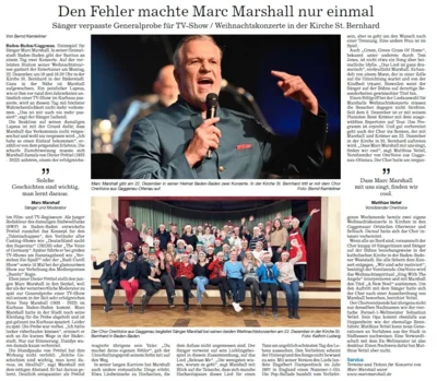 Meldung: Den Fehler machte Marc Marshall nur einmal