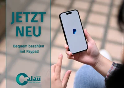 Foto: Ab sofort kann in der Calauer Stadtkasse auch bequem mit PayPal bezahlt werden. Grafik: Stadt Calau Foto zur Meldung: Stadt Calau ermöglicht ab sofort Zahlung via PayPal
