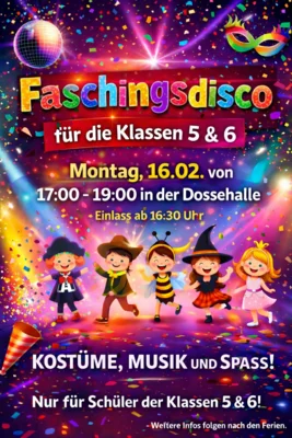 Save the Date! Faschingsdisco 2026
