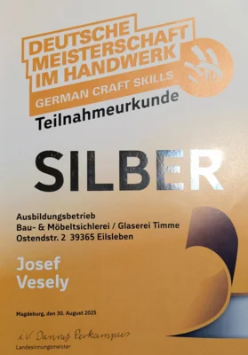 Silbermedaille bei den Landesmeisterschaften der German Craft Skills (Bild vergr&ouml;&szlig;ern)
