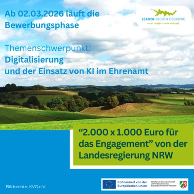 Meldung: Förderprogramm ‘2.000 x 1.000 Euro für das Engagement‘