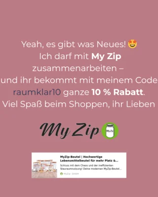 Meldung: Kooperation My Zip Beutel