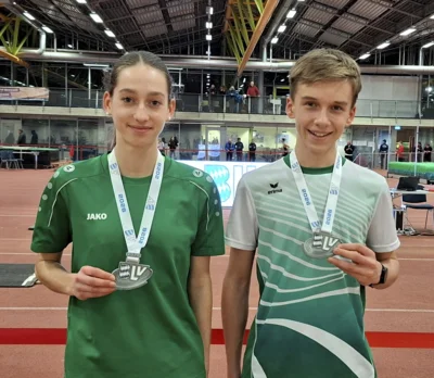 Platz 2 für Hanna und Simon bei Bayerischen Hallenmeisterschaften