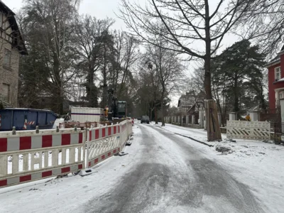 Winterpause: Bauarbeiten Neckarstraße ruhen