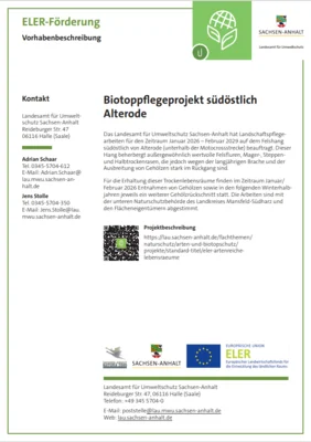 Meldung: Biotoppflegeprojekt südöstlich Alterode