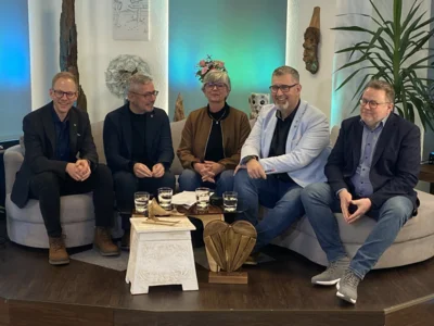 Meldung: Die vier Bürgermeister der KAG Oberzentrum Südthüringen bei Rennsteig TV
