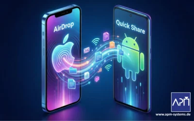 Mit der neuen Zusammenarbeit von Googles Quick Share und Apples AirDrop wird der Datenaustausch zwischen Android- und iOS-Geräten deutlich vereinfacht. Fotos, Videos und Dokumente lassen sich nun direkt, schnell und sicher zwischen Smartphones teilen. (Bild vergr&ouml;&szlig;ern)