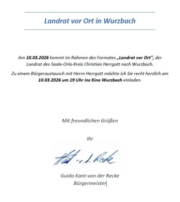 Landrat vor Ort in Wurzbach