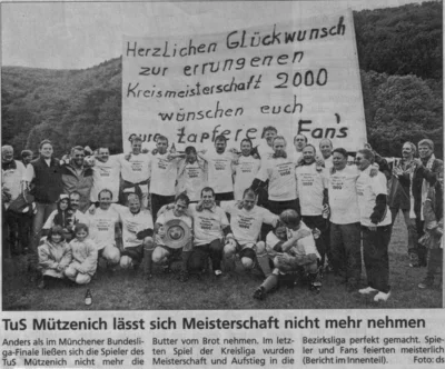 25-jähriges Meisterjubiläum beim TuS (Bild vergr&ouml;&szlig;ern)
