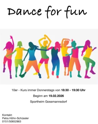Neuer Kurs "Dance for fun" im Sportheim