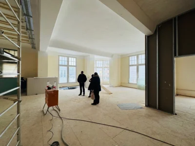 Blick ins erste Obergeschoss der zukünftigen Stadtbibliothek I Foto: Martin Ferch (Bild vergr&ouml;&szlig;ern)