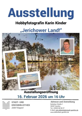 Hobbyfotografin Karin Kinder präsentiert Ausstellung „Jerichower Land“ in der Stadt- und Kreisbibliothek Genthin (Bild vergr&ouml;&szlig;ern)
