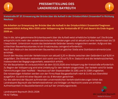 Pressemitteilung des Landkreises Bayreuth (Bild vergr&ouml;&szlig;ern)
