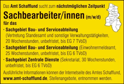 Stellen im Amt Schafflund (Bild vergr&ouml;&szlig;ern)