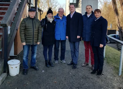 Dariusz Jaworski, der Bürgermeister der Gemeinde Witnica (Polen) weilte an der Schanze (Bild vergr&ouml;&szlig;ern)