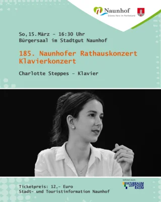 Ticketverkauf für das 185. Rathauskonzert - Klavierkonzert Charlotte Steppes