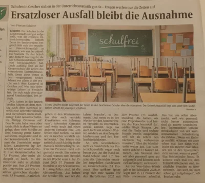 Ersatzloser Unterrichtsausfall kein Thema