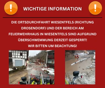 Sperrung Ortsdurchfahrt in Wiesentfels (Bild vergr&ouml;&szlig;ern)