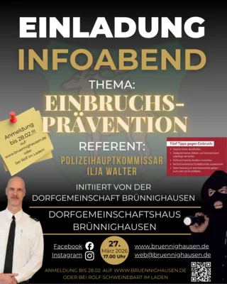 ANMELDUNG ZUR INFOVERANSTALTUNG "EINBRUCHS-PRÄVENTION" 27.03. IM DGH (Bild vergr&ouml;&szlig;ern)