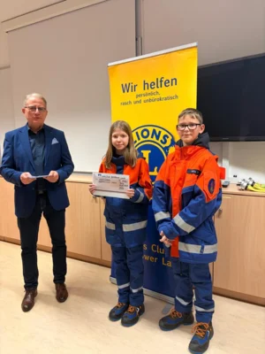 Meldung: 500-Euro-Spende vom Lions Club Jerichower Land für neue Jugend-Spinde