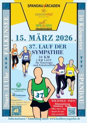 Von Falkensee nach Spandau: 37. Lauf der Sympathie lädt Laufbegeisterte zum 10-Kilometer-Lauf ein