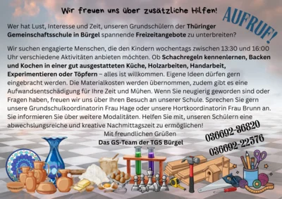 Aufruf TGS Bürgel (Bild vergr&ouml;&szlig;ern)