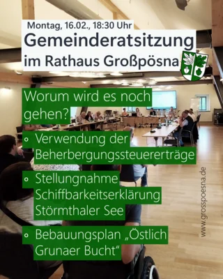 Einladung zur Gemeinderatsitzung am 16. Februar 2026 (Bild vergr&ouml;&szlig;ern)