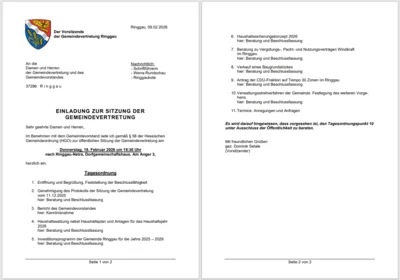 Einladung zur Gemeindevertretersitzung am 19.02.2026 (Bild vergr&ouml;&szlig;ern)