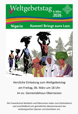 Einladung zum Weltgebetstag 2026 im Gemeindehaus Oberneisen (Bild vergr&ouml;&szlig;ern)