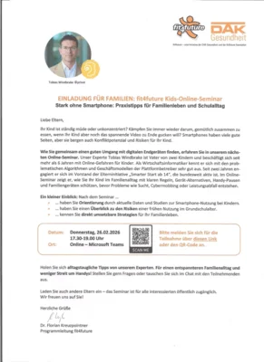 Elternbrief Online-Seminar "Stark ohne Smartphone"