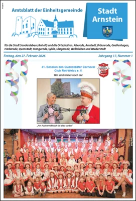 Meldung: Amtsblatt der Stadt Arnstein im neuen Design