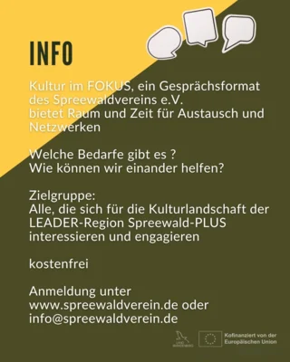 Presseinfo Gesprächsformat Kultur im FOKUS des Spreewaldvereins e.V. am 13.03.2026 (Bild vergr&ouml;&szlig;ern)