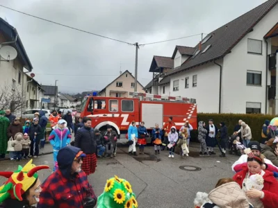 Sicherung des Faschingsumzuges in Gaggenau-Ottenau