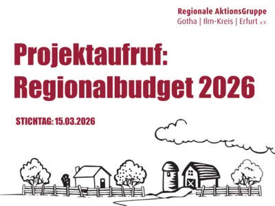 Projektaufruf Regionalbudget 2026 - Regionale Aktionsgruppe (RAG) Gotha – Ilm-Kreis – Erfurt