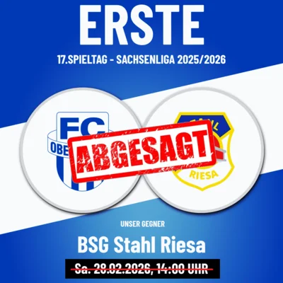❌ HEIMSPIEL GEGEN RIESA ABGESAGT (Bild vergr&ouml;&szlig;ern)